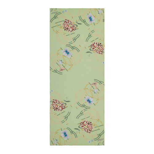Light Green Mystic Garden Print Tencel Scarf