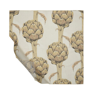 Light Ivory Artichoke Blossom Cotton Scarf - Thumbnail