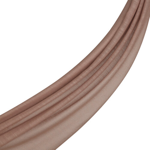 Light Mink Plain Cotton Silk Scarf