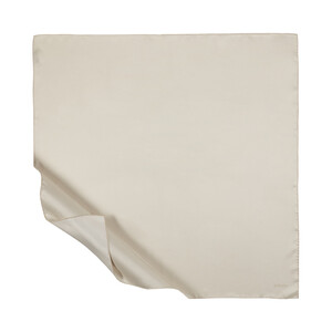 Light Mink Plain Silk Twill Scarf - Thumbnail