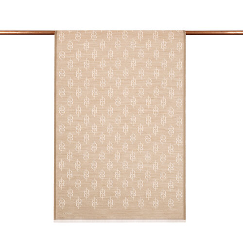 Light Nude IE Monogram Wool Silk Scarf