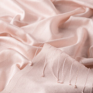 ipekevi - Light Pink Mono Striped Silk Scarf (1)