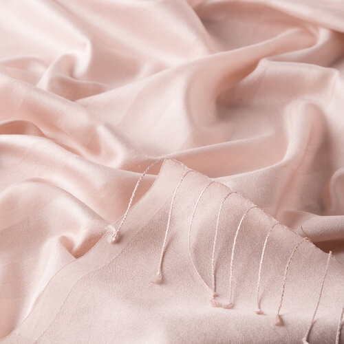 Light Pink Mono Striped Silk Scarf