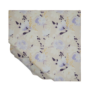 Light Purple Peony Print Cotton Scarf - Thumbnail