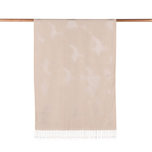 Light Silver Mink Spray Paint Print Silk Scarf - Thumbnail