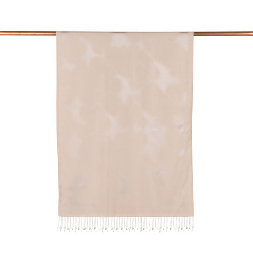 Light Silver Mink Spray Paint Print Silk Scarf