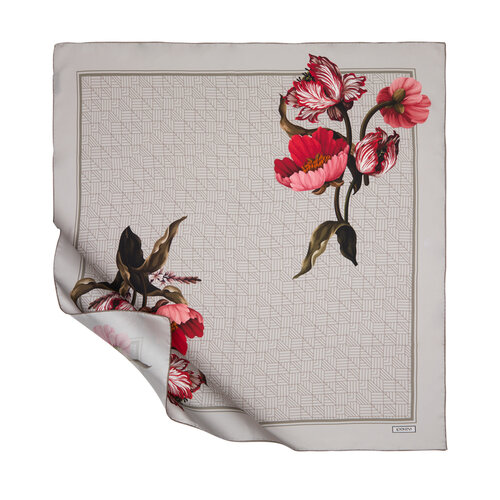 Light Stone Paravane Twill Silk Scarf