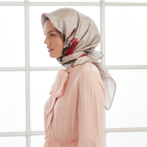 Light Stone Paravane Twill Silk Scarf