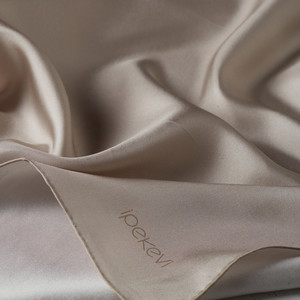 ipekevi - Light Stone Plain Silk Twill Scarf (1)
