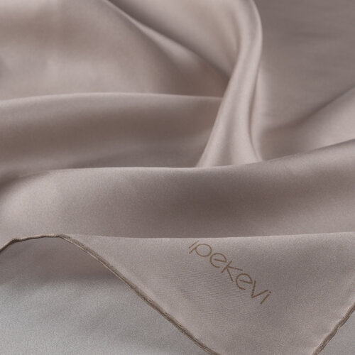 Light Stone Plain Silk Twill Scarf