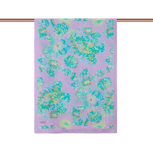 ipekevi - Lila Chrysanthemum Print Tencel Scarf (1)