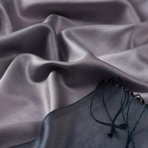 ipekevi - Lila Gümüş Çift Taraflı İpek Şal (1)