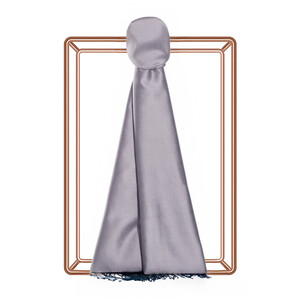 ipekevi - Lila Silver Reversible Silk Scarf
