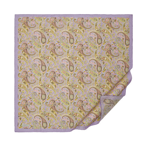 Lila Yellow Mezopotamya Model 05 Print Tencel Scarf