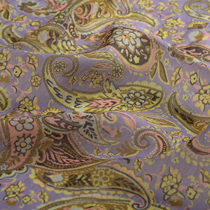 ipekevi - Lila Yellow Mezopotamya Model 05 Print Tencel Scarf (1)