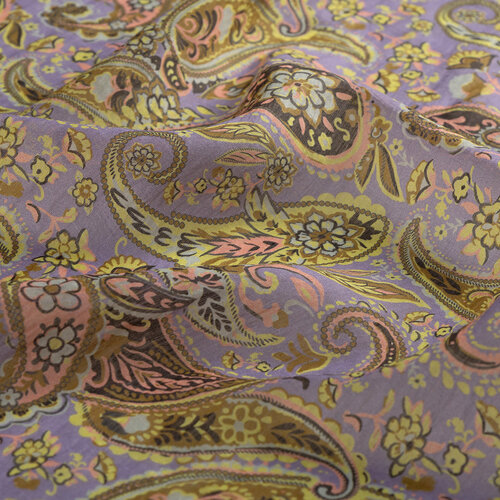 Lila Yellow Mezopotamya Model 05 Print Tencel Scarf