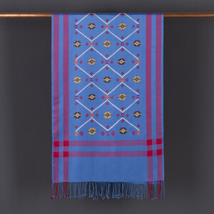 ipekevi - Lilac Carpet Design Cross Stich Prime Silk Scarf (1)