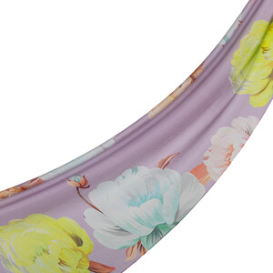 Lilac Chain Peony Patterned Tencel Scarf - Thumbnail