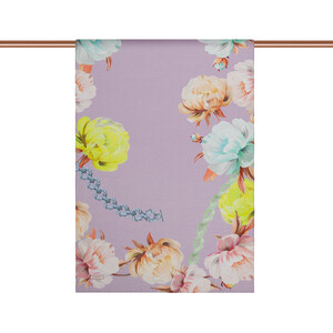Lilac Chain Peony Patterned Tencel Scarf - Thumbnail