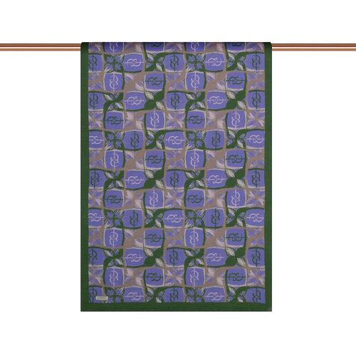 Lilac Emerald Mono Loop Tencel Scarf 