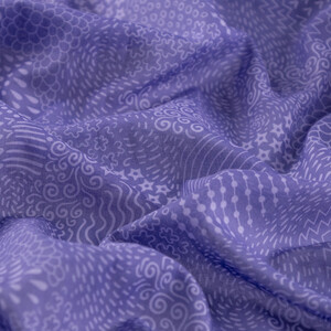 Lilac Ethnic Harmony Print Cotton Scarf - Thumbnail