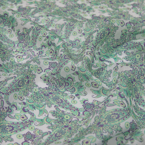 Lilac Green Mezopotamya Model 06 Print Tencel Scarf