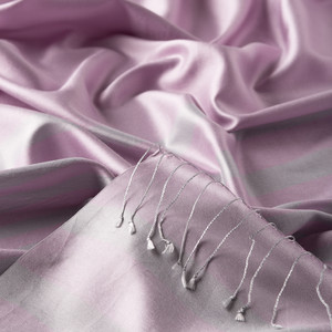 ipekevi - Lilac Meridian Striped Silk Scarf (1)