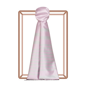 Lilac Meridian Striped Silk Scarf - Thumbnail