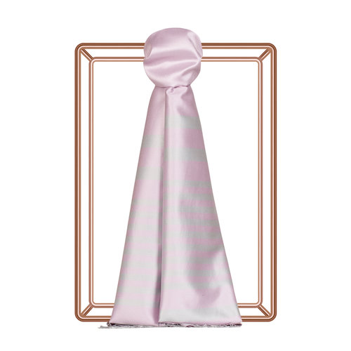 Lilac Meridian Striped Silk Scarf