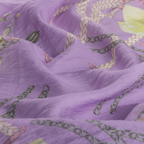Lilac Mystic Garden Print Tencel Scarf