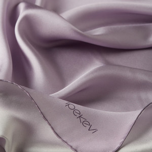 Lilac Plain Silk Twill Scarf - Thumbnail