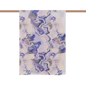 ipekevi - Lilac Purple Flower Marble Cotton Scarf (1)