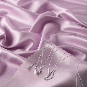 Lilac Reversible Silk Scarf - Thumbnail