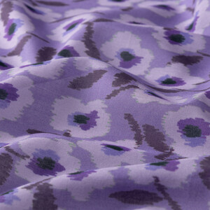 ipekevi - Lilac Spring Flowers Cotton Scarf (1)