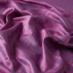 Lilac Stripe Patterned Silk Shawl - Thumbnail