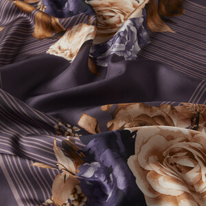 Lilac Versailles Gardens Twill Silk Scarf - Thumbnail