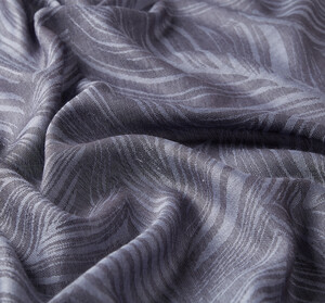 Lilac Walnut Leaf Print Scarf - Thumbnail