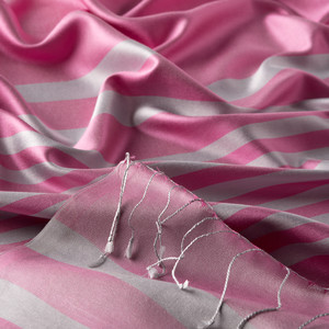 ipekevi - Lily Pink Meridian Striped Silk Scarf (1)