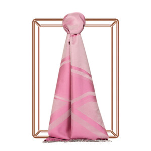 Lily Pink Retro Zigzag Silk Scarf - Thumbnail