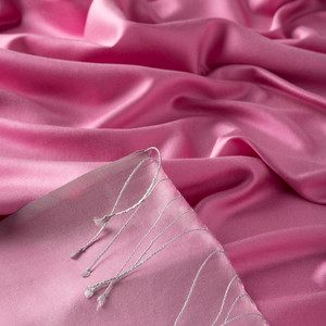 Lily Pink Reversible Silk Scarf - Thumbnail
