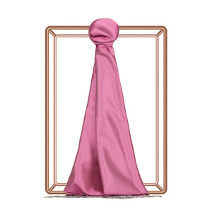 Lily Pink Reversible Silk Scarf - Thumbnail