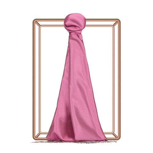 Lily Pink Reversible Silk Scarf