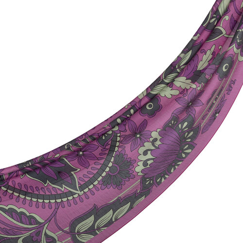 Lily Pink Royal Ivy Pattern Tencel Scarf