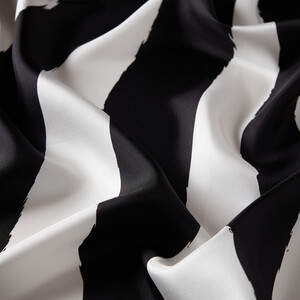 Macro Zebra Print Silk Twill Scarf - Thumbnail