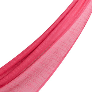 Magenta Plain Cotton Silk Scarf - Thumbnail