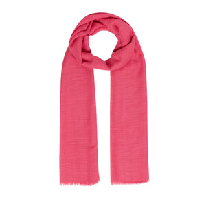 ipekevi - Magenta Plain Cotton Silk Scarf (1)