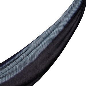 ipekevi - وشاح صوف كاروهات لون أزرق