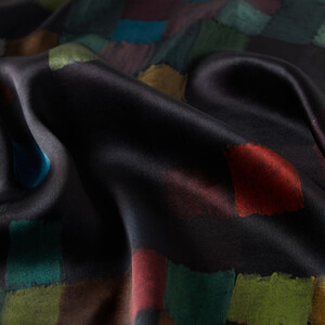 May Picture Twill Silk Scarf - Thumbnail