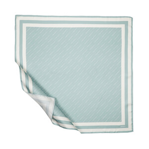 Menthol Cream Signature Silk Twill Scarf - Thumbnail