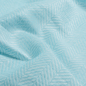 Menthol Herringbone Linen Cotton Scarf - Thumbnail